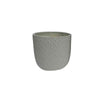 14 Inch Planter Set of 2 Drum Shape Engraved Design Textured Green By Casagear Home BM309745