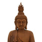 42 Inch Buddha Figurine, Sitting Sculpture,  Brown Resin, Transitional By Casagear Home