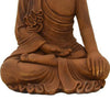 42 Inch Buddha Figurine, Sitting Sculpture,  Brown Resin, Transitional By Casagear Home