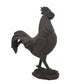 42 Inch Accent Table and Garden Decor, Rooster Figurine, Resin, Brown By Casagear Home