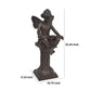 Nape 22 Inch Fairy Reading Book Figurine, Garden Statue, Resin, Brown By Casagear Home