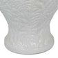 Deni 18 Inch Temple Jar, Embossed Design, Removable Lid, White Finish By Casagear Home