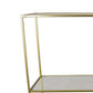 Casy 35 Inch Plant Display Stand with 4 Varied Shelves, Gold Metal By Casagear Home