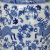 Gloomy 15 Inch Decorative Jar, Ceramic Frame, Blue and White Floral Print By Casagear Home