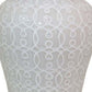 Deni 33 Inch Temple Jar, Removable Lid, Carved Pattern, Ceramic, White By Casagear Home