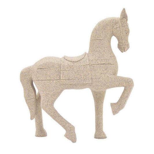 Ruhe 18 Inch Horse Figurine Statuette, Lifelike, Standing Pose, White Resin By Casagear Home