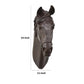 Lilie 14 Inch Horse Head Bust Statuette, Wall Mount Design, Resin, Brown By Casagear Home