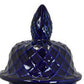 Livie 20 Inch Temple Ginger Jar, Geometric Design, Dome Lid, Ceramic, Blue By Casagear Home
