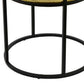 Solly 24 Inch Plant Stand Table with 1 Shelf, Round, Metal, Gold Finish By Casagear Home