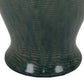 Caty 20 Inch Temple Jar, Finial Dome Lids, Classic, Ceramic, Green Finish By Casagear Home