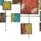 Dobi 36 Inch Wall Decor, Multiple Square Accents, Multicolored Design By Casagear Home