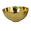Bonz Set of 3 Bowls, Unique Top Shape, Round Base, Gold Metal Finish By Casagear Home