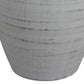 Gri 14 Inch Vase, Classic Urn Shape, 3 Handles, White, Transitional Style By Casagear Home