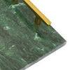 Entro Tray Set of 2, Rectangular Shape, 2 Gold Handles, Green Finish Marble By Casagear Home