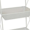 30 Inch Plant Stands Set of 2, Open Metal Frame, 6 Square Baskets, White By Casagear Home