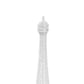 15 Inch Eiffel Towers Accent Decor, Resin, Modern Style Sculpture, White By Casagear Home