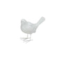 6 Inch Bird Figurine Set of 2, Resin, Modern Style Sculpture, White Finish By Casagear Home