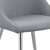 Kian 20 Inch Side Chair Set of 2, Tapered Legs, Gray Fabric Upholstery By Casagear Home