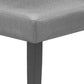 Brandon 46 Inch Bench, Black Wood Frame, Gray Fabric Upholstery By Casagear Home