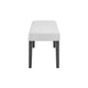 Brandon 46 Inch Bench Wood Frame Soft Cushion White Fabric Upholstery By Casagear Home BM310195