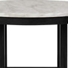 Jordan 42 Inch Round Counter Height Table, Glass Top, Wood, White, Black By Casagear Home