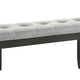 Woodlands 48 Inch Bench Classic Wood Frame Soft Gray Finished Fabric By Casagear Home BM310216