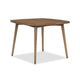 Summit 40 Inch Dining Table, Square Top, Rounded Edges, Wood Frame, Brown By Casagear Home