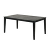 Nicole 64 Inch Dining Table, Wood Frame, Rectangular Top, Gray, Black By Casagear Home