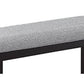 Kara 42 Inch Counter Height Bench, Wood Frame, Fabric Upholstery, Gray By Casagear Home