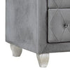 Zoha 49 Inch Tall Dresser Chest, 5 Drawer, Cabriole Legs, Gray Upholstery By Casagear Home