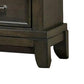 Ston 26 Inch Nightstand, 2 Drawers, Pewter Handles, Crown Mold, Wood, Gray By Casagear Home