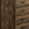 47 Inch Tall Dresser Chest with 5 Drawers, Wood Grains, Light Brown By Casagear Home