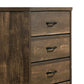 47 Inch Tall Dresser Chest with 5 Drawers, Wood Grains, Light Brown By Casagear Home
