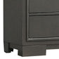 Aliso 47 Inch Tall Dresser Chest, 5 Drawers, Solid Wood, Dark Gray Finish By Casagear Home