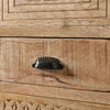 Blan 36 Inch Tall Dresser Chest, 10 Drawer, Natural Brown Mango Wood By Casagear Home
