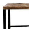 Larke 69 Inch Bar Table, Welded Black Steel Frame, Rosewood, Natural Brown By Casagear Home
