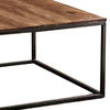 Larke Coffee Table, 2 Piece Set Nesting Tables, Steel Frame, Brown Rosewood By Casagear Home