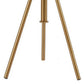 32-37 Inch Table Lamp, Adjustable Height, Modern Tripod Legs, Metal, Gold By Casagear Home