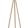 Zeri 59 Inch Floor Lamp, Modern Style Tripod Legs, Metal, White and Gold By Casagear Home