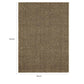 Dufu 8 x 10 Area Rug, Large, Hard Latex Backing, Polyester, Dark Beige By Casagear Home