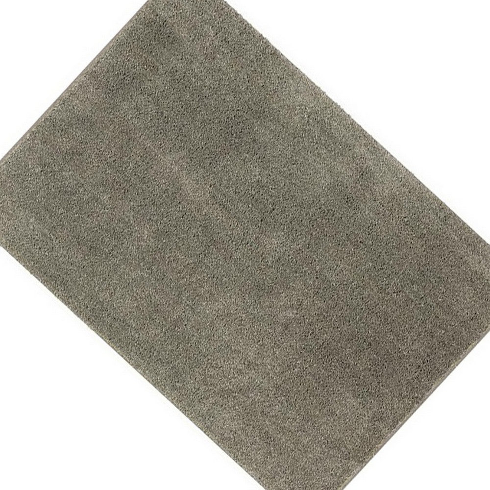 Dufu 8 x 10 Area Rug, Large, Hard Latex Backing, Polyester, Warm Gray By Casagear Home