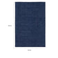 Shey 5 x 8 Area Rug, Medium, Hand Loomed Wool, No Backing, Navy Blue By Casagear Home