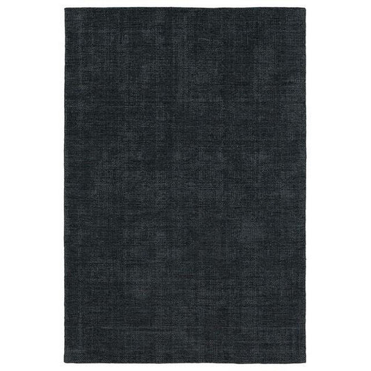 Shey 5 x 8 Area Rug, Medium, Hand Loomed Wool, No Backing, Charcoal Gray By Casagear Home