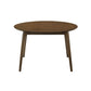 Kiq 48 Inch Dining Table, Wood, Round Tabletop, Angled Legs, Walnut Brown By Casagear Home