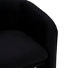 24 Inch Accent Chair, Modern Style, 3 Legs, Black Velvet Upholstery By Casagear Home