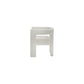 26 Inch Dining Chair, Cushioned Seat, Square Open Back, White Upholstery By Casagear Home