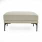Salk 30 Inch Ottoman, Rectangular Cushioned Seat, Light Gray Upholstery By Casagear Home