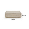 Lia 39 Inch Coffee Table, Square Travertine Stone Finish Laminated Top By Casagear Home