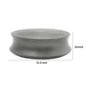 32 Inch Coffee Table, Round Fibreglass Accent Tabletop, Modern Gray Finish By Casagear Home