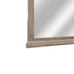 Tren 37 x 42 Dresser Mirror, Rectangular, Pine Wood, Gray, Grain Details By Casagear Home